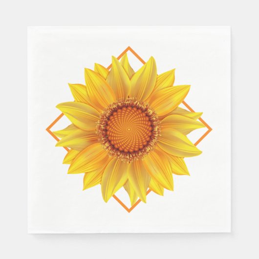 Papier van Napkins-Sunflower Servet (Voorkant)