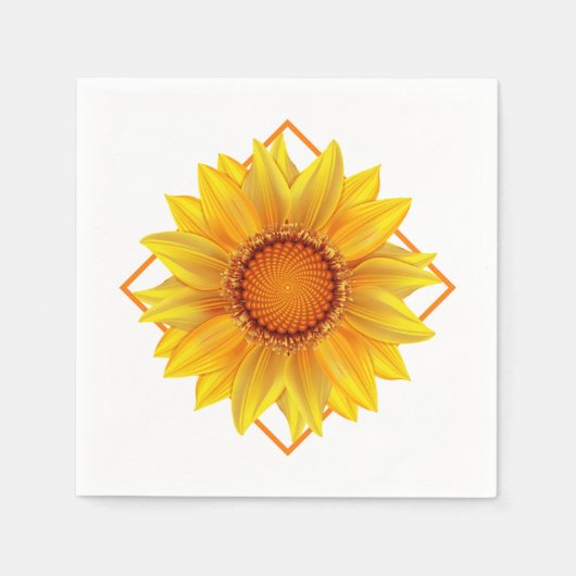Papier van Napkins-Sunflower Servet (Voorkant)