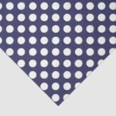 Papier van Navy Blue en White Polka Dot (Detail)