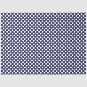 Papier van Navy Blue en White Polka Dot
