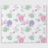 Papier van oorsprong, kranen en bloemen (Vlak)