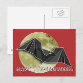 Papier van origami met volledig blauw/geel/bruin briefkaart (Voorkant / Achterkant)