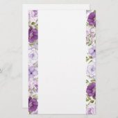 Papier van Paars Rozen (Voorkant / Achterkant)