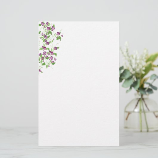 Papier van Paarse suikererwten (Staand voorkant)