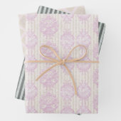 Papier van pasta Rococo Damask Stripe Wrapping Inpakpapier Vel (In situ)