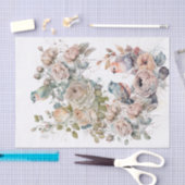 Papier van shabbyschaafvogels en -rozen (Craft)