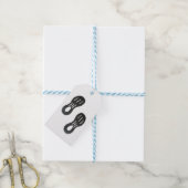 Papier van sportschoenen cadeaulabel (Met Touw)