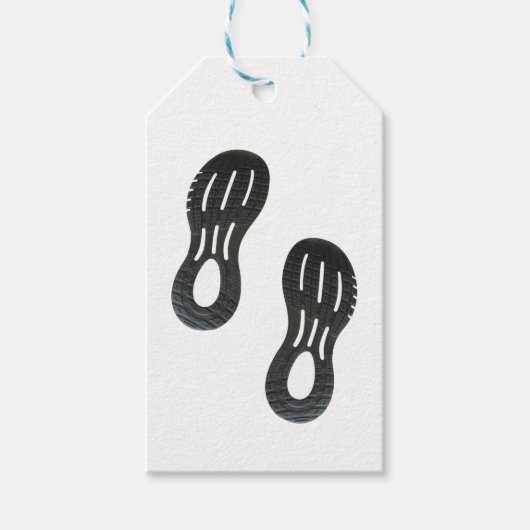 Papier van sportschoenen cadeaulabel (Voorkant)