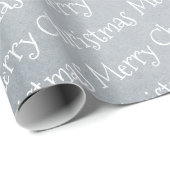 Papier van White Merry kerstkraft  (Rol Hoek)