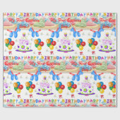 Papier Verjaardag Juli, 1 Mijn Eerste Verjaardag (Vlak)