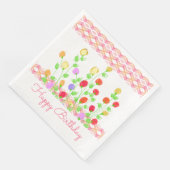  papier verjaardagsdiner servet (Hoek)