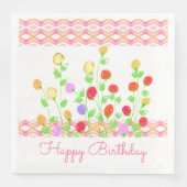  papier verjaardagsdiner servet (Voorkant)