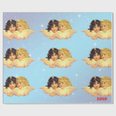 PAPIER VERPAKKEN ENGELSTERREN IN BLAUW (Vlak)