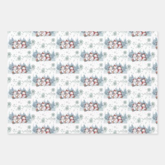 Papier verpakken in een set van drie vellen (Voorkant)