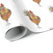 Papier verpakken Kleur Haan Kip (Rol Hoek)