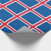 Papier verpakken met de vlag van IJsland (Hoek)