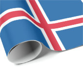 Papier verpakken met de vlag van IJsland (Rol Hoek)