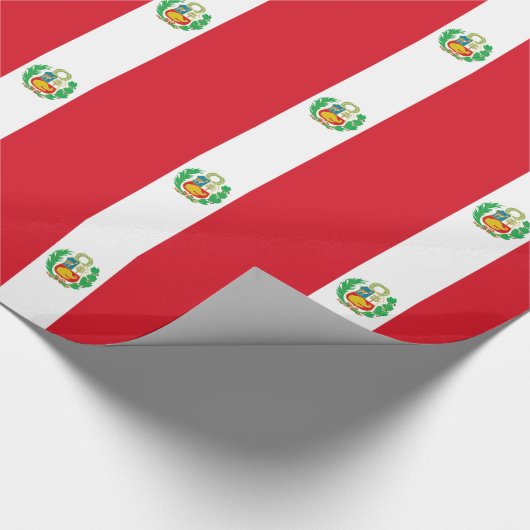 Papier verpakken met de vlag van Peru (Hoek)