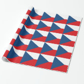 Papier verpakken met de vlag van Tsjechië (Uitgerold)