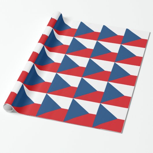 Papier verpakken met de vlag van Tsjechië (Uitgerold)