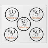 Papier verpakken naar de grote 50e verjaardag (Vlak)