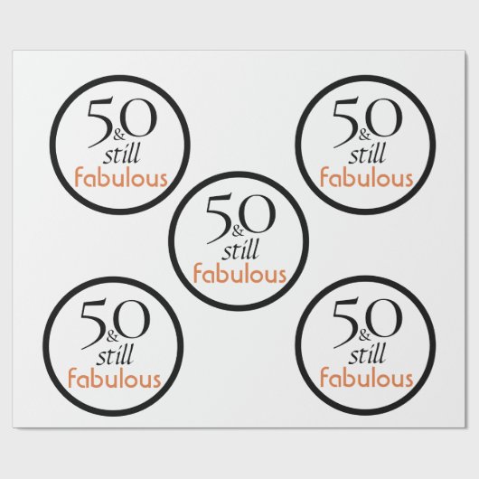 Papier verpakken naar de grote 50e verjaardag (Vlak)