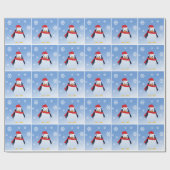 Papier verpakken Penguin Kerstman (Vlak)