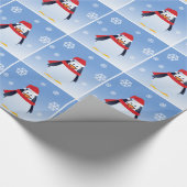Papier verpakken Penguin Kerstman (Hoek)