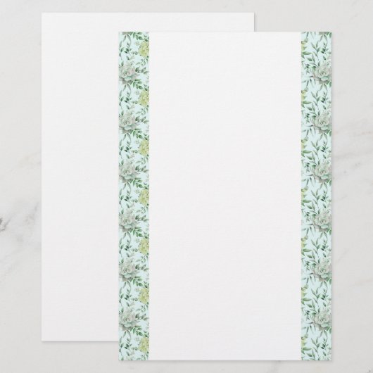 Papier-vetplanten Briefpapier (Voorkant / Achterkant)