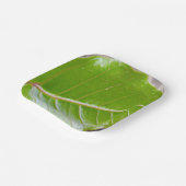 Papier Vierkante Kom met Blad Ontwerp Papieren Bordje (Gebogen)