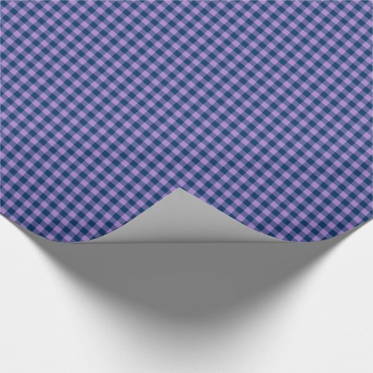 Papier Violet en Navy Check Gingham (Hoek)