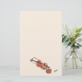 Papier: Violin en Roos Briefpapier (Staand voorkant)