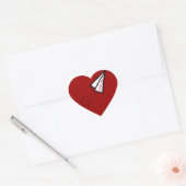 Papier Vliegtuig Liefde Letter Hart Shaped Sticker (Envelop)