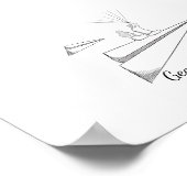 Papier Vliegtuig Liefde Thumbprint Gastenboek Poster (Hoek)