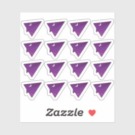 Papier Vliegtuig Nachtelijke Hemel Reisherinnering Sticker