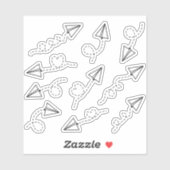 Papier Vliegtuig Reis Herinnering Decorative Plann Sticker (Vel)