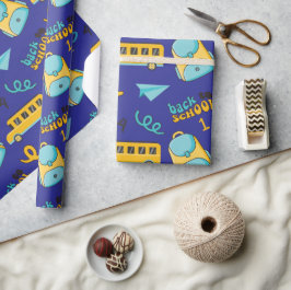 Papier Vliegtuig, Tas, Bus: Naadloos inpakpapier