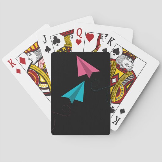 Papier Vliegtuigen Pokerkaarten (Achterkant)