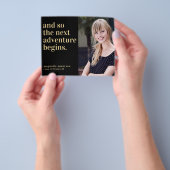 PAPIER Volgende uitnodiging van het Afstuderen van Flyer (Hand)