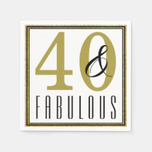 Papier voor 40 en Fabulous Birthday