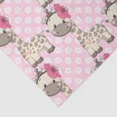 Papier voor aangepast babymeisje Giraffe (Detail)