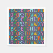 Papier voor alfabet van schoolkarton servet (Voorkant)