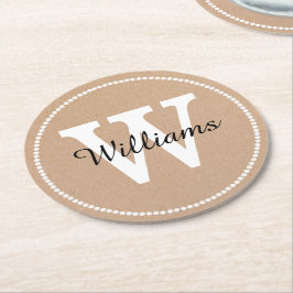 Papier voor ambachten, Onderzetters voor monogramp