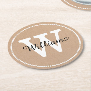 Papier voor ambachten, Onderzetters voor monogramp