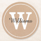 Papier voor ambachten, Onderzetters voor monogramp (Voorkant)