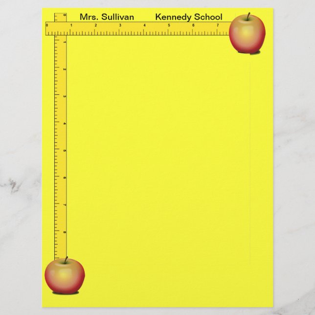 Papier voor appels- en leerleraars (Sunshine Yello (Voorkant)