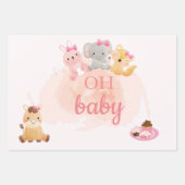 Papier voor baby-meisje inpakpapier vel (Voorkant 3)