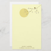 Papier voor Baby shower van de vogelfamilie (Voorkant / Achterkant)