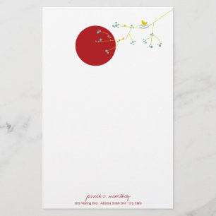 Papier voor Baby shower van de vogelfamilie