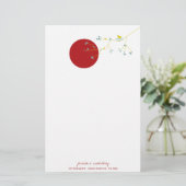 Papier voor Baby shower van de vogelfamilie (Staand voorkant)